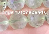 CPR378 15.5 inches 10mm faceted nuggets prehnite gemstone beads