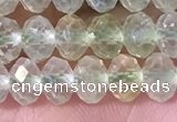 CPR380 15.5 inches 4*6mm faceted rondelle prehnite gemstone beads