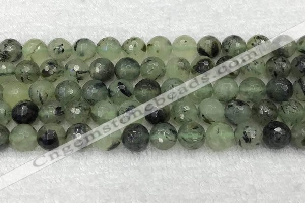 CPR407 15.5 inches 10mm faceted round prehnite beads wholesale