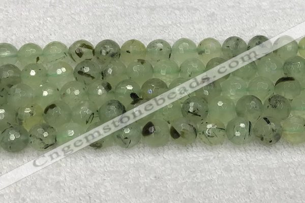 CPR412 15.5 inches 10mm faceted round prehnite gemstone beads