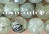 CPR421 15.5 inches 8mm faceted round prehnite beads wholesale