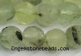 CPR436 15 inches 8mm faceted round prehnite beads