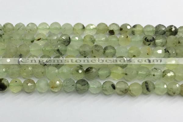 CPR438 15 inches 12mm faceted round prehnite beads