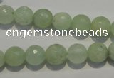 CPR53 15.5 inches 10mm faceted round natural prehnite beads