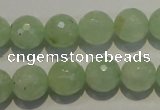 CPR54 15.5 inches 12mm faceted round natural prehnite beads