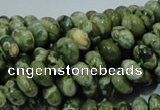 CPS01 15.5 inches 5*8mm rondelle green peacock stone beads wholesale