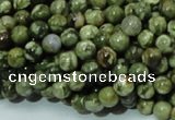 CPS04 15.5 inches 6mm round green peacock stone beads wholesale