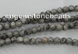 CPT101 15.5 inches 4mm round grey picture jasper beads