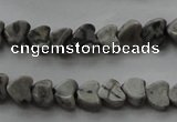 CPT184 15.5 inches 4*4mm heart grey picture jasper beads wholesale