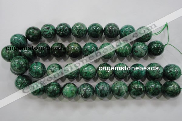 CPT211 15.5 inches 20mm round green picture jasper beads