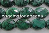 CPT238 15.5 inches 12*16mm faceted oval green picture jasper beads