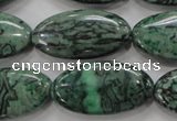 CPT246 15.5 inches 15*30mm marquise green picture jasper beads