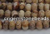 CPT270 15.5 inches 5*8mm rondelle picture jasper beads wholesale