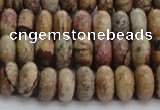 CPT271 15.5 inches 6*10mm rondelle picture jasper beads wholesale