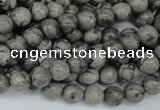 CPT352 15.5 inches 6mm round grey picture jasper beads wholesale