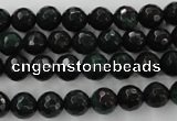 CPT402 15.5 inches 8mm faceted round green picture jasper beads