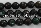 CPT403 15.5 inches 10mm faceted round green picture jasper beads