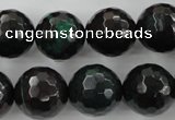 CPT406 15.5 inches 16mm faceted round green picture jasper beads