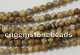 CPT450 15.5 inches 4mm round picture jasper beads wholesale