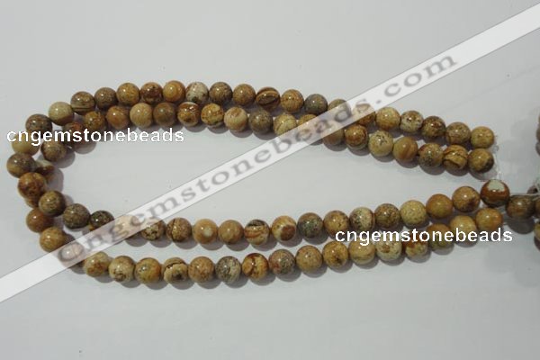 CPT452 15.5 inches 8mm round picture jasper beads wholesale