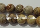 CPT455 15.5 inches 14mm round picture jasper beads wholesale