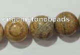 CPT458 15.5 inches 20mm round picture jasper beads wholesale