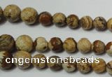 CPT510 15.5 inches 6mm – 14mm faceted round picture jasper beads