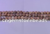 CPT520 15.5 inches 4mm round matte picture jasper beads