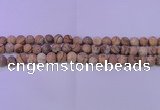 CPT522 15.5 inches 8mm round matte picture jasper beads