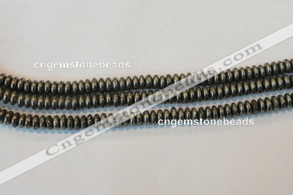 CPY101 15.5 inches 3*6mm rondelle pyrite gemstone beads wholesale