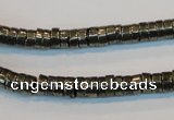 CPY115 15.5 inches 3*6mm heishi pyrite gemstone beads wholesale