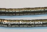 CPY116 15.5 inches 4*8mm heishi pyrite gemstone beads wholesale