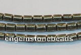 CPY120 15.5 inches 4*6mm tube pyrite gemstone beads wholesale