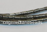 CPY125 15.5 inches 4*6mm tube pyrite gemstone beads wholesale