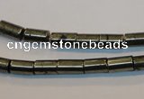 CPY127 15.5 inches 5*8mm tube pyrite gemstone beads wholesale