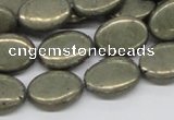 CPY14 16 inches 13*18mm oval pyrite gemstone beads wholesale