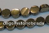 CPY152 15.5 inches 10mm coin pyrite gemstone beads wholesale