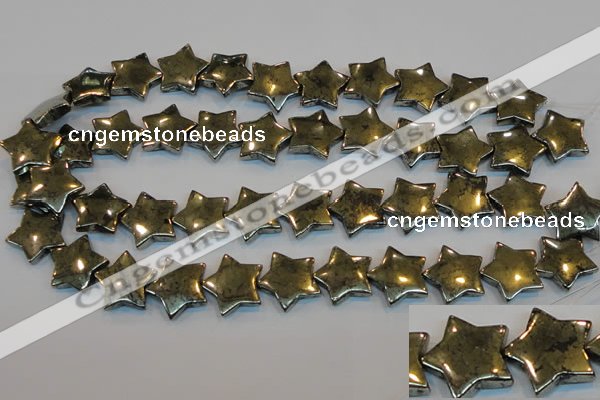 CPY158 15.5 inches 20mm star pyrite gemstone beads wholesale