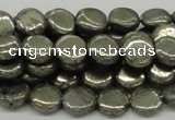 CPY16 16 inches 10mm coin pyrite gemstone beads wholesale