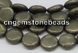 CPY17 16 inches 12mm coin pyrite gemstone beads wholesale