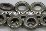 CPY19 16 inches 20mm donut pyrite gemstone beads wholesale
