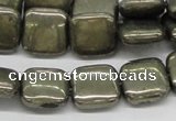 CPY21 16 inches 10*10mm square pyrite gemstone beads wholesale