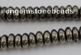 CPY211 15.5 inches 4*10mm rondelle pyrite gemstone beads wholesale