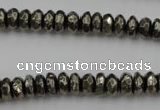 CPY215 15.5 inches 4*8mm faceted rondelle pyrite gemstone beads