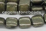 CPY22 16 inches 12*12mm square pyrite gemstone beads wholesale