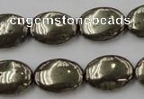 CPY234 15.5 inches 13*18mm oval pyrite gemstone beads wholesale