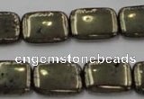 CPY243 15.5 inches 13*18mm rectangle pyrite gemstone beads wholesale