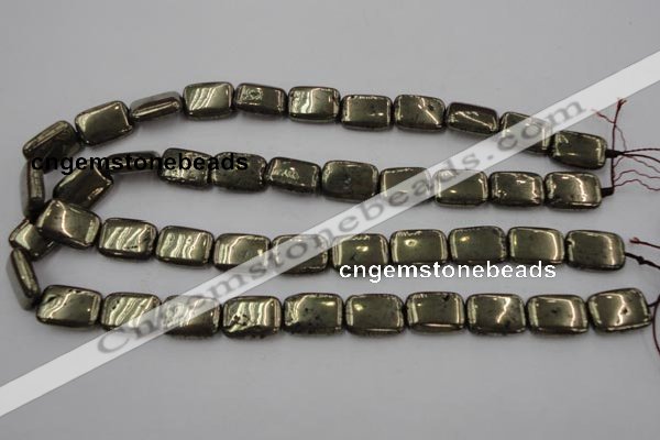 CPY243 15.5 inches 13*18mm rectangle pyrite gemstone beads wholesale