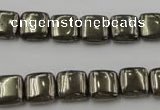 CPY250 15.5 inches 10*10mm square pyrite gemstone beads wholesale