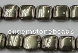 CPY251 15.5 inches 12*12mm square pyrite gemstone beads wholesale